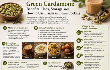 Green Cardamom: Benefits, Uses, Storage and How to Use Elaichi in Indian Cooking